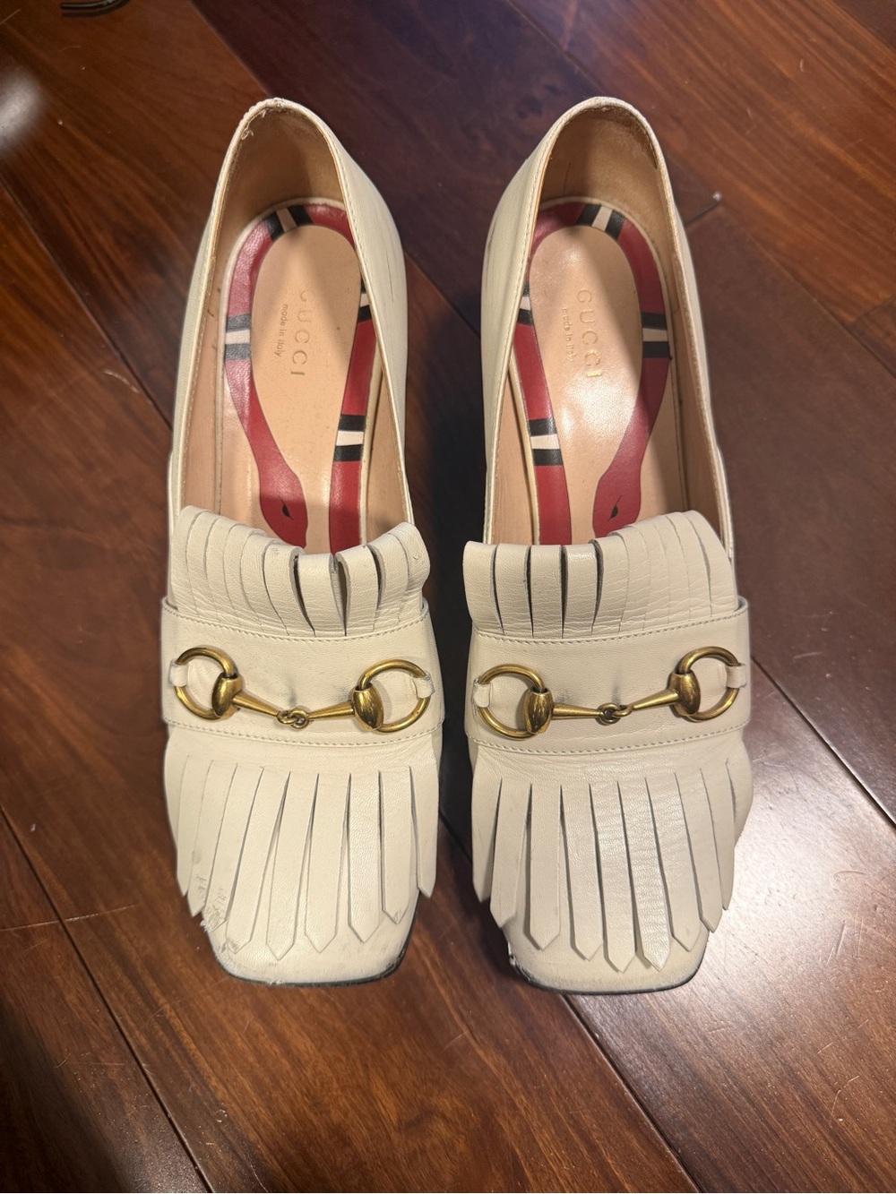 Gucci Fringe Horsebit Loafers 39